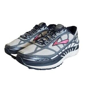 Brooks Dyad 8 Women’s Size 9D Wide Running Shoe White Blue Pink 1201631D065